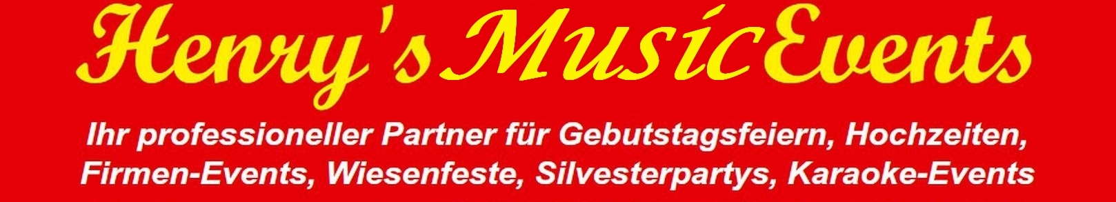 Henry's Music Events Banner